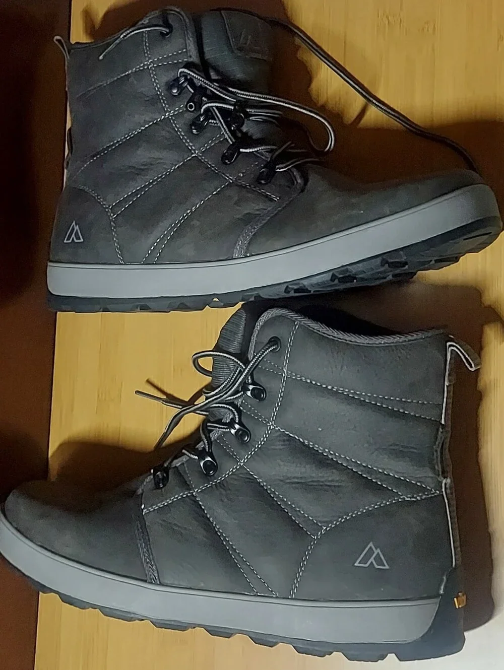 ALPINE DESIGN KAMIK EZRA HEAT-MX MEN'S GRAY LEATHER WATERPROOF BOOTS SIZE 12
